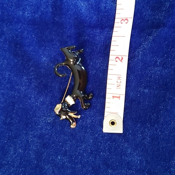 💚VINTAGE DACHSHUND/WEINER DOG BROOCH - Picture 4 of 5
